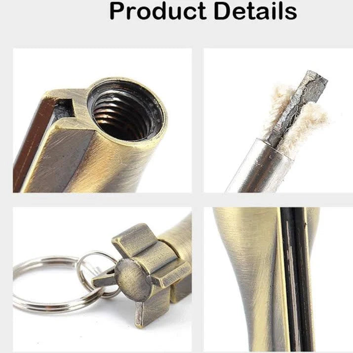 3-in-1 Premium Metal Fire Starter Keychain | Windproof Waterproof Refillable Lighter | BUY 1 GET 1