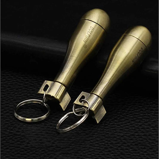 3-in-1 Premium Metal Fire Starter Keychain | Windproof Waterproof Refillable Lighter | BUY 1 GET 1